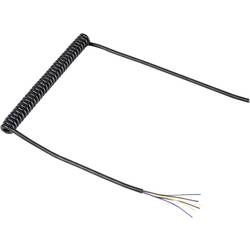 TRU COMPONENTS 1571516 spirálový kabel 204 mm / 600 mm 6 x 0.12 mm² černá 1 ks