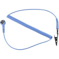 TRU COMPONENTS SpKL-4-244-SK ESD zemnicí kabel 2.44 m tlačítko 4 mm , krokosvorka