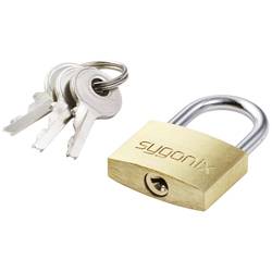 Sygonix SY-5045282 visací zámek 24.7 mm částečně se stejným uzavíráním zlatožlutá na klíč