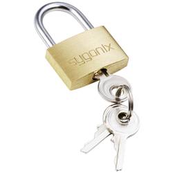 Sygonix SY-5045282 visací zámek 24.7 mm částečně se stejným uzavíráním zlatožlutá na klíč