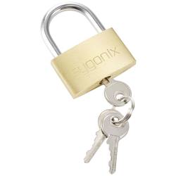 Sygonix SY-5045284 visací zámek 39.8 mm částečně se stejným uzavíráním zlatožlutá na klíč
