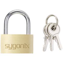 Sygonix SY-5045288 visací zámek 29.8 mm zámky s různými klíči zlatožlutá na klíč