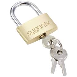 Sygonix SY-5045288 visací zámek 29.8 mm částečně se stejným uzavíráním zlatožlutá na klíč