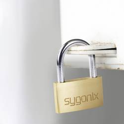 Sygonix SY-5045288 visací zámek 29.8 mm částečně se stejným uzavíráním zlatožlutá na klíč