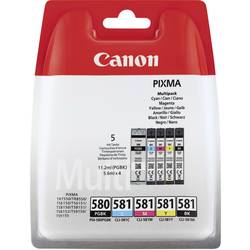 Canon Ink PGI-580, CLI-581 PBKBKCMY originál kombinované balení černá, foto černá, azurová, purppurová, žlutá 2078C005