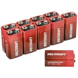 VOLTCRAFT 6LR61 baterie 9 V alkalicko-manganová 550 mAh 9 V 10 ks