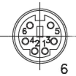 Lumberg MP-371/S6 DIN kruhový konektor zástrčka, rovná Pólů: 6 černá 1 ks