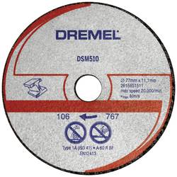 Dremel DSM510 2615S510JB řezný kotouč rovný 77 mm 3 ks hliník, měď, litina , plexisklo, vinyl, plast, vlákno