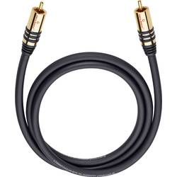 cinch audio kabel [1x cinch zástrčka - 1x cinch zástrčka] 8.00 m černá pozlacené kontakty Oehlbach NF Sub