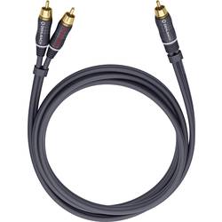 Oehlbach 23705 cinch audio Y kabel [2x cinch zástrčka - 1x cinch zástrčka] 5.00 m antracitová pozlacené kontakty