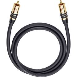 cinch audio kabel [1x cinch zástrčka - 1x cinch zástrčka] 2.00 m černá pozlacené kontakty Oehlbach NF Sub