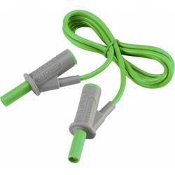 Velmi ohebné bezpečnostní měřicí kabely [lamelová zástrčka 4 mm - lamelová zástrčka 4 mm] 1.00 m;zelená;MSB-501 10 A