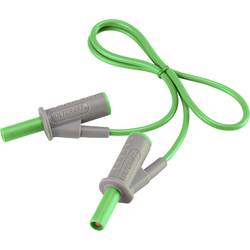 Velmi ohebné bezpečnostní měřicí kabely [lamelová zástrčka 4 mm - lamelová zástrčka 4 mm] 0.50 m;zelená;MSB-501 10 A
