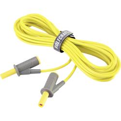 Velmi ohebné bezpečnostní měřicí kabely [lamelová zástrčka 4 mm - lamelová zástrčka 4 mm] 5.00 m;žlutá;MSB-501 10 A