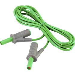 Velmi ohebné bezpečnostní měřicí kabely [lamelová zástrčka 4 mm - lamelová zástrčka 4 mm] 2.00 m;zelená;MSB-501 10 A