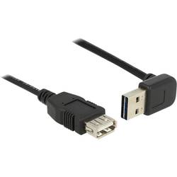 USB 2.0 prodlužovací kabel Lomená [1x USB 2.0 zástrčka A - 1x USB 2.0 zásuvka A] 1.00 m černá oboustranně zapojitelná zástrčka, pozlacené kontakty, UL