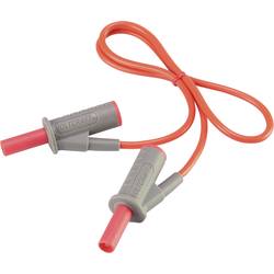 Velmi ohebné bezpečnostní měřicí kabely [lamelová zástrčka 4 mm - lamelová zástrčka 4 mm] 0.50 m;červená;MSB-501 10 A