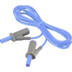 Velmi ohebné bezpečnostní měřicí kabely [lamelová zástrčka 4 mm - lamelová zástrčka 4 mm] 2.00 m;modrá;MSB-501 10 A