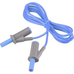 Velmi ohebné bezpečnostní měřicí kabely [lamelová zástrčka 4 mm - lamelová zástrčka 4 mm] 1.50 m;modrá;MSB-501 10 A
