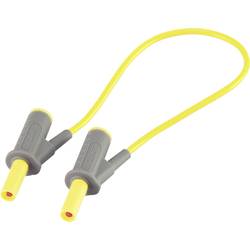 Velmi ohebné bezpečnostní měřicí kabely [lamelová zástrčka 4 mm - lamelová zástrčka 4 mm] 25.00 cm;žlutá;MSB-501 10 A