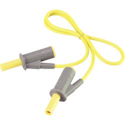 Velmi ohebné bezpečnostní měřicí kabely [lamelová zástrčka 4 mm - lamelová zástrčka 4 mm] 0.50 m;žlutá;MSB-501 10 A