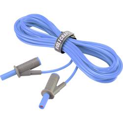 Velmi ohebné bezpečnostní měřicí kabely [lamelová zástrčka 4 mm - lamelová zástrčka 4 mm] 5.00 m;modrá;MSB-501 10 A