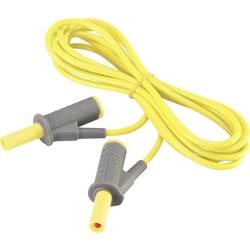 Velmi ohebné bezpečnostní měřicí kabely [lamelová zástrčka 4 mm - lamelová zástrčka 4 mm] 2.00 m;žlutá;MSB-501 10 A
