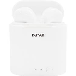 Denver TWE-36 špuntová sluchátka (In Ear) Bluetooth® stereo bílá Nabíjecí pouzdro