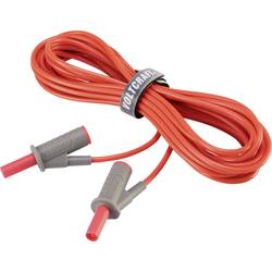 Velmi ohebné bezpečnostní měřicí kabely [lamelová zástrčka 4 mm - lamelová zástrčka 4 mm] 5.00 m;červená;MSB-501 10 A