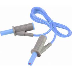 Velmi ohebné bezpečnostní měřicí kabely [lamelová zástrčka 4 mm - lamelová zástrčka 4 mm] 0.75 m;modrá;MSB-501 10 A
