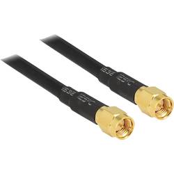 Delock pro Wi-Fi antény kabel [1x SMA zástrčka - 1x SMA zástrčka] 2.00 m černá pozlacené kontakty