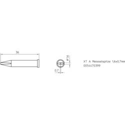 Weller XT-A pájecí hrot dlátový Velikost hrotů 1.6 mm Délka hrotů 37 mm Obsah 1 ks