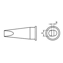 Weller LHT-C pájecí hrot dlátový, rovný Velikost hrotů 3.2 mm Délka hrotů 25 mm Obsah 1 ks