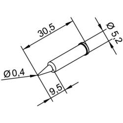 Ersa 102 PD LF 04 pájecí hrot tužkový, ERSADUR Velikost hrotů 0.4 mm Obsah 1 ks