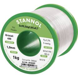 Stannol Ecology TS bezolovnatý pájecí cín cívka Sn95,5Ag3,8Cu0,7 REL0 1000 g 1 mm