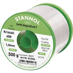 Stannol Ecology TS bezolovnatý pájecí cín cívka Sn95,5Ag3,8Cu0,7 REL0 500 g 1 mm
