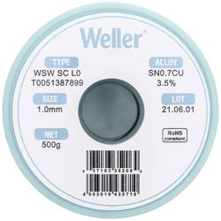 Weller WSW SC L0 bezolovnatý pájecí cín cívka Sn0,7Cu 500 g 1 mm