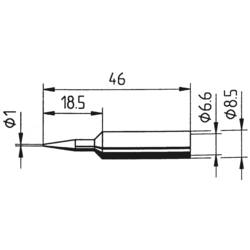 Ersa 0832BDLF pájecí hrot tužkový, ERSADUR Velikost hrotů 1 mm Obsah 1 ks