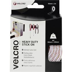 VELCRO® VEL-EC60242 pásek se suchým zipem, lepicí, háčková a flaušová část, extra silná, (d x š) 1000 mm x 50 mm, bílá, 1 m