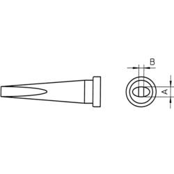Weller LT-L pájecí hrot dlátový, dlouhý Velikost hrotů 2 mm Délka hrotů 20 mm Obsah 1 ks