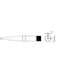 Weller 4PTK8-1 pájecí hrot prodloužený Velikost hrotů 1.2 mm Délka hrotů 42 mm Obsah 1 ks