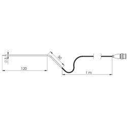 Greisinger GF3T-E3-B-BNC vpichovací sonda -70 do +400 °C typ senzoru Pt1000