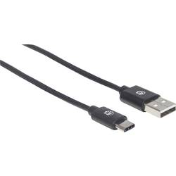 Manhattan USB kabel USB 2.0 USB-A zástrčka, USB-C ® zástrčka 2.00 m černá 354929