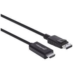 Manhattan DisplayPort / HDMI kabelový adaptér Konektor DisplayPort, Zástrčka HDMI-A 3.00 m černá 153218 Kabel DisplayPort