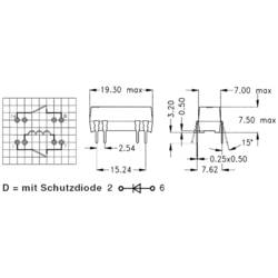 StandexMeder Electronics DIP05-2A72-21L relé s jazýčkovým kontaktem 2 spínací kontakty 5 V/DC 0.5 A 10 W DIP-8