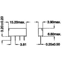 StandexMeder Electronics MS05-1A87-75DHR relé s jazýčkovým kontaktem 1 spínací kontakt 5 V/DC 0.5 A 10 W SIP-4