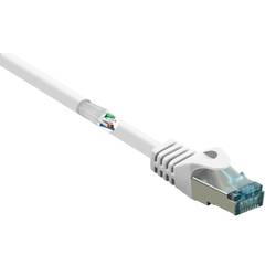 Renkforce RF-5043914 RJ45 síťové kabely, propojovací kabely CAT 6A S/FTP 1.00 m bílá s ochranou, samozhášecí 1 ks