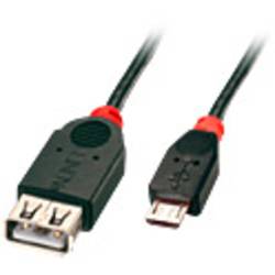 LINDY USB kabel USB 2.0 USB Micro-B zástrčka, USB-A zásuvka 1.00 m černá s funkcí OTG 31936