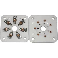 elektronková patice 1 ks 156851 Pólů: 7 Typ patice: Septar Způsob montáže: šasi Materiál:keramika 26 mm