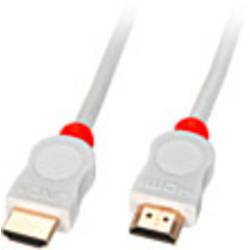 LINDY HDMI kabel Zástrčka HDMI-A, Zástrčka HDMI-A 0.50 m bílá 41410 High Speed HDMI, kulatý, UL certifikace, Ultra HD (4K) HDMI, dvoužilový stíněný, tuhý